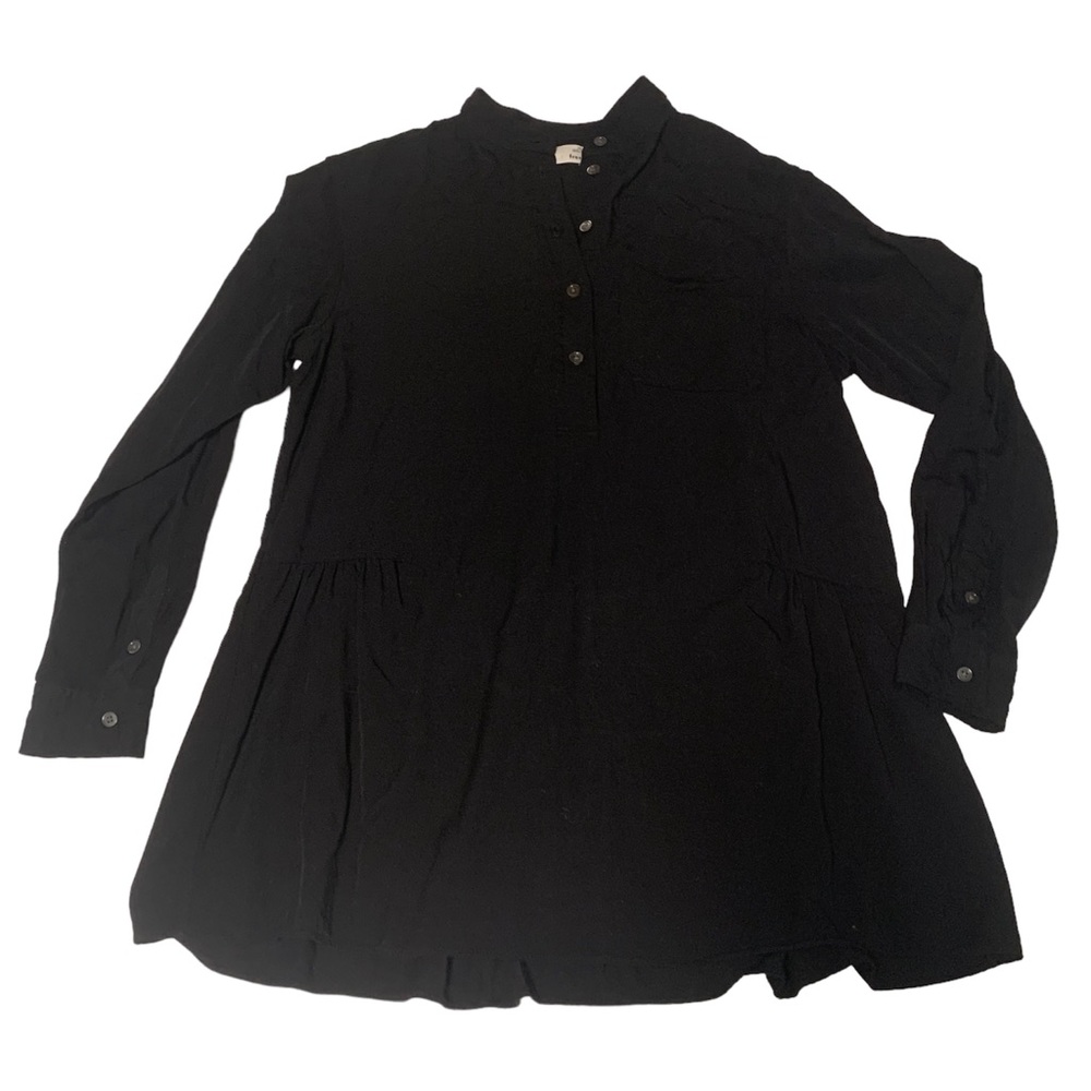 Wilfred free xs blouse tunic black shirt long sleeve button